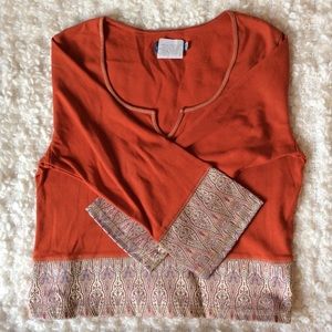 vintage 90’s 100% cotton Hollywood tunic crop top